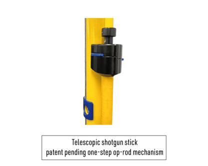 Utility Solutions BLUE STRIPE® Telescopic Shotgun Stick with Rubber End Cap 5'2", 6'8", 8'3" USSG-T-008-EC
