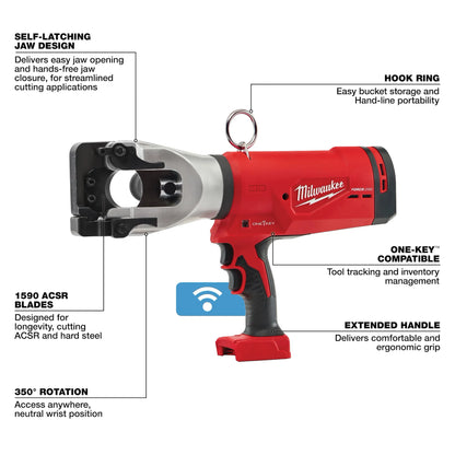 Milwaukee M18 FORCE LOGIC 1590 ACSR Cable Cutter Transmission Wire Cutter ONE KEY 2777-20