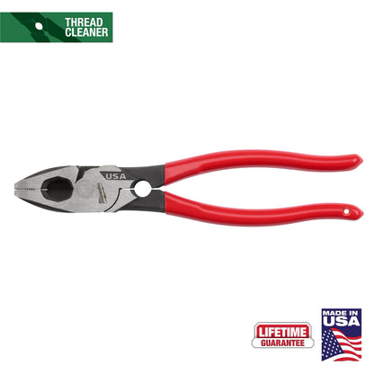 9" Lineman's Dipped Grip Pliers w/ Thread Cleaner (USA) MT500T