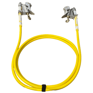 Ground Assembly 2/0 Yellow 8' with 1.1in Duckbill Clamps