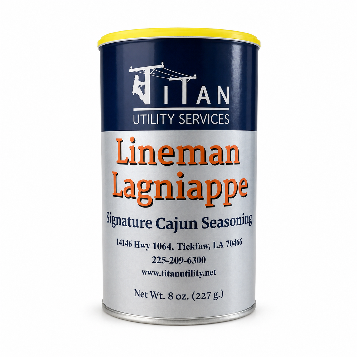 Lineman Lagniappe Signature Cajun Seasoning 8 oz Can