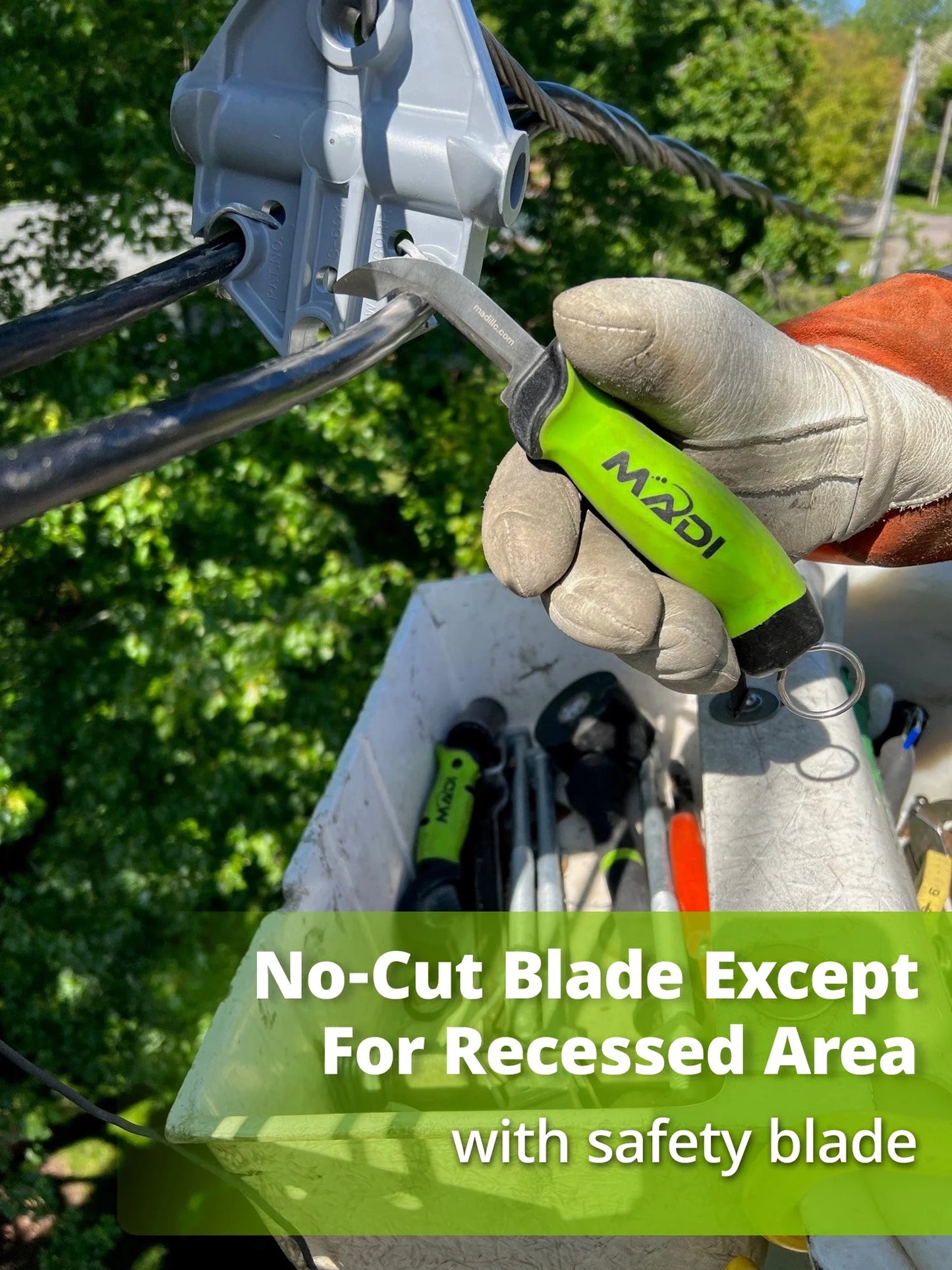 MADI Fixed Safety Blade Skinning Knife for Cable and Conductor Insulation Removal FBSK-2S