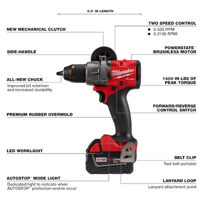 M18 FUEL™ 1/2" Hammer Drill/Driver Kit 2904-22