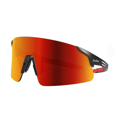 PIP Site Boss Enhanced Coverage Frameless Safety Glasses, with Black Temples, Fire Mirror Plus PRO Polarized High Contrast Lens, and Anti-Scratch Coating 250-40-0016