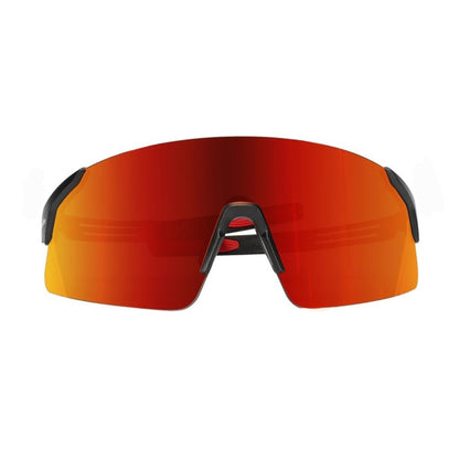 PIP Site Boss Enhanced Coverage Frameless Safety Glasses, with Black Temples, Fire Mirror Plus PRO Polarized High Contrast Lens, and Anti-Scratch Coating 250-40-0016