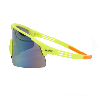 PIP Site Boss Enhanced Coverage Half-Frame Safety Glasses, with Hi-Vis Green Frame, Orange Mirror Plus PRO Lens, and Anti-Scratch Coating 250-41-0004