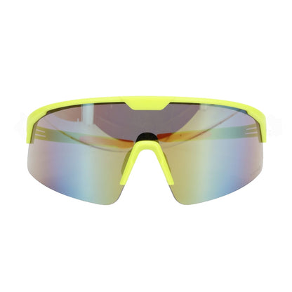PIP Site Boss Enhanced Coverage Half-Frame Safety Glasses, with Hi-Vis Green Frame, Orange Mirror Plus PRO Lens, and Anti-Scratch Coating 250-41-0004