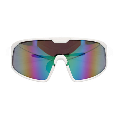 PIP Site Boss Enhanced Coverage Full Frame Safety Glasses, with White Frame, Green Mirror Plus PRO Lens, and Anti-Scratch Coating 250-43-0008