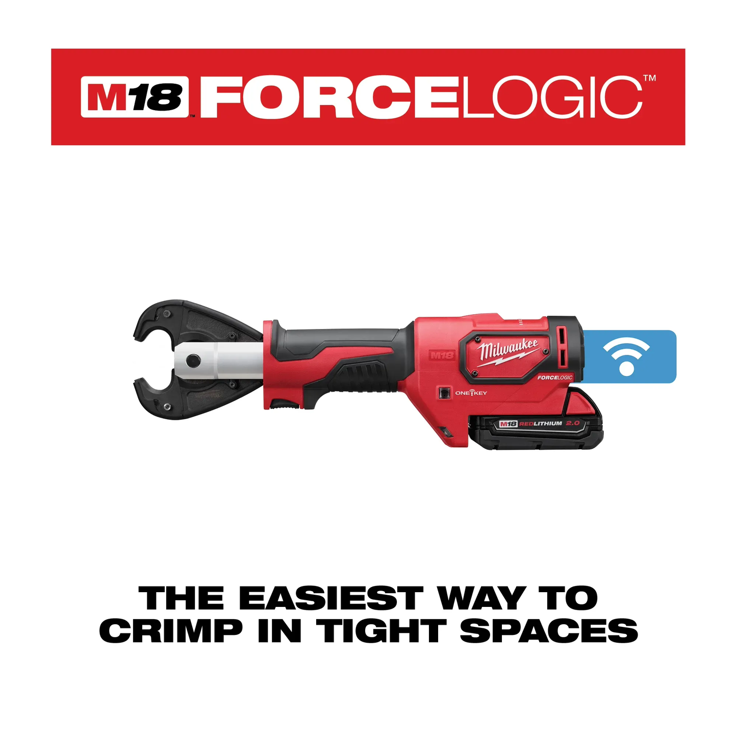 M18™ FORCE LOGIC™ 6T Utility Crimper Kit with D3 Grooves and Fixed O Die 2678-22O