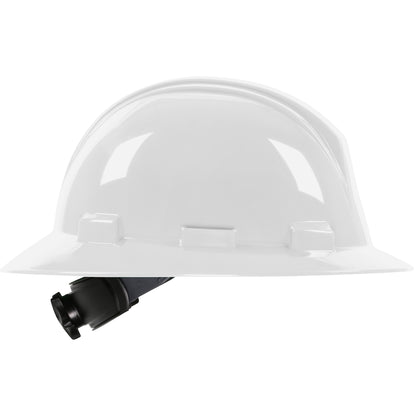 Kilimanjaro™ Full Brim Hard Hat with HDPE Shell, Wheel Ratchet Adjustment, White 280-HP641R-01