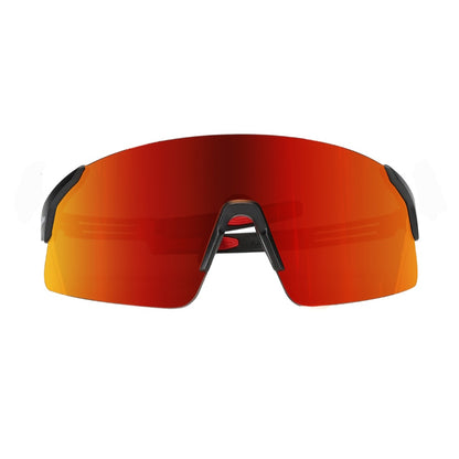 PIP Site Boss Enhanced Coverage Frameless Safety Glasses, with Black Temples, Fire Mirror Plus PRO Polarized High Contrast Lens, and Anti-Scratch Coating 250-40-0016