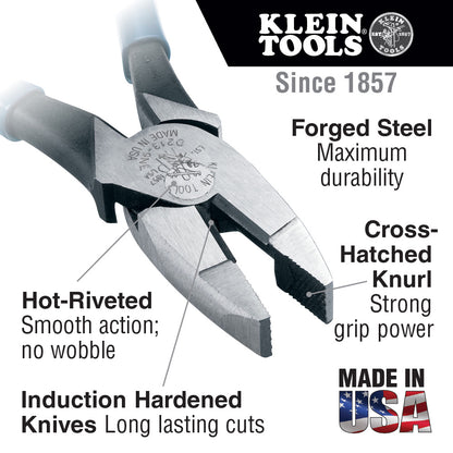 Klein 2000 Series Side-Cutting Pliers, Hi-Leverage NE D2000-9NE
