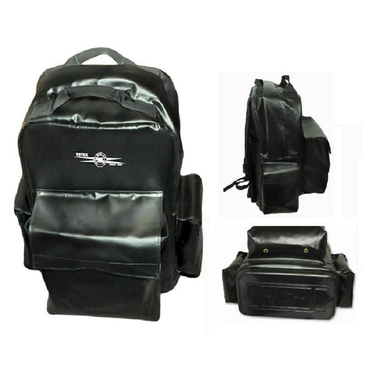 Estex Backpack, Black, Velcro Closure Pockets, Padded Back Panel "Titan Utility Services" 2138-B-4PR67