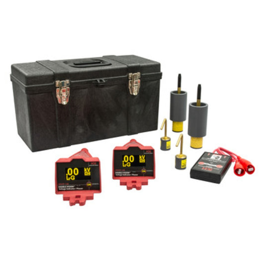 HDE Double Vision Dual Display Wireless Voltage Indicating Phaser Kit 100V to 138kV for Overhead and Underground Systems DDVIP-138/K02