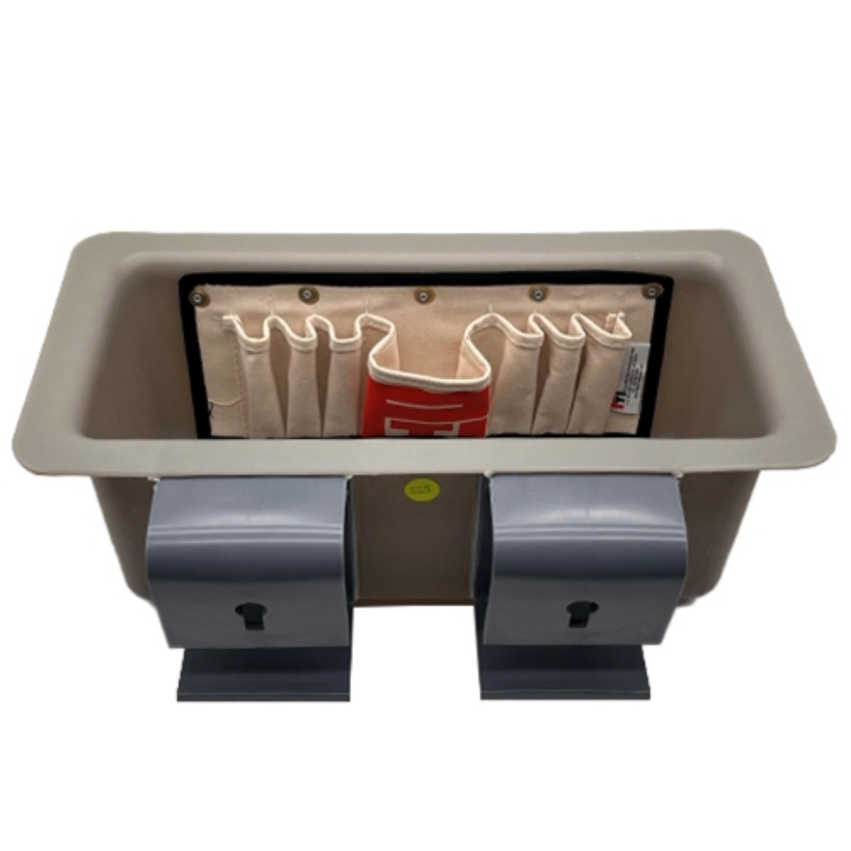 Plastic Techniques Tool Tray with 7-Pocket Pouch, Gray 1TB-TP7