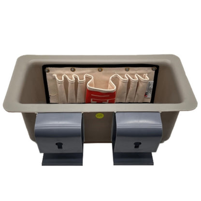 Plastic Techniques Tool Tray with 7-Pocket Pouch, Gray 1TB-TP7