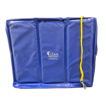Estex Tri-Fold Bucket Cover Blue Vinyl 2713WC