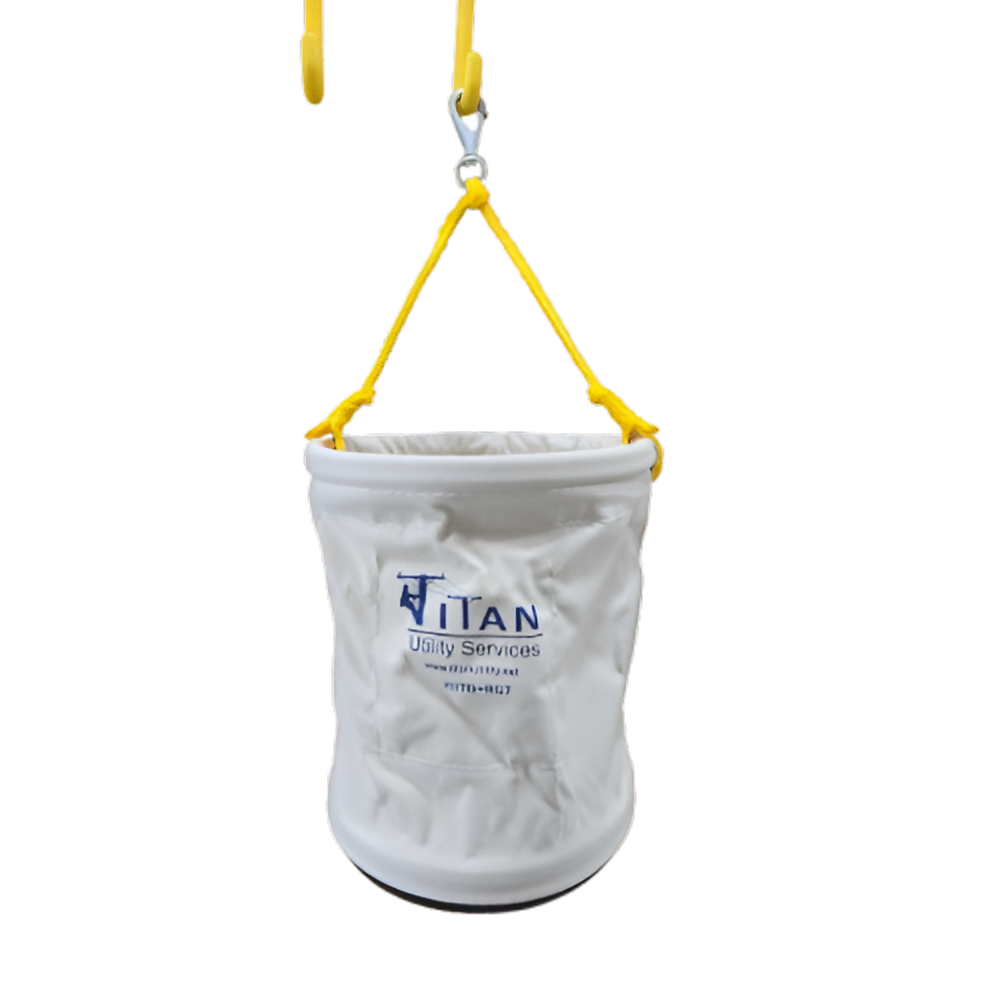 Estex 12in Round Canvas Tool Bucket with Swivel Snap and Plastic Bottom 2070-R67