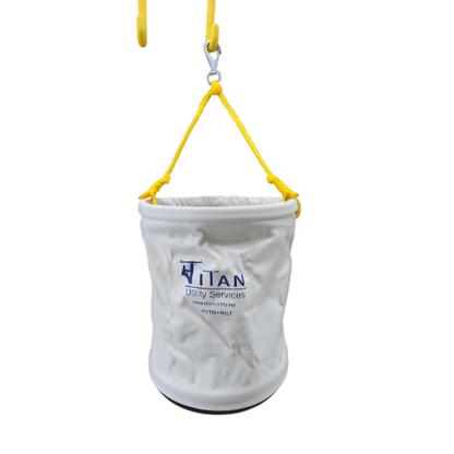 Estex 12in Round Canvas Tool Bucket with Swivel Snap and Plastic Bottom 2070-R67