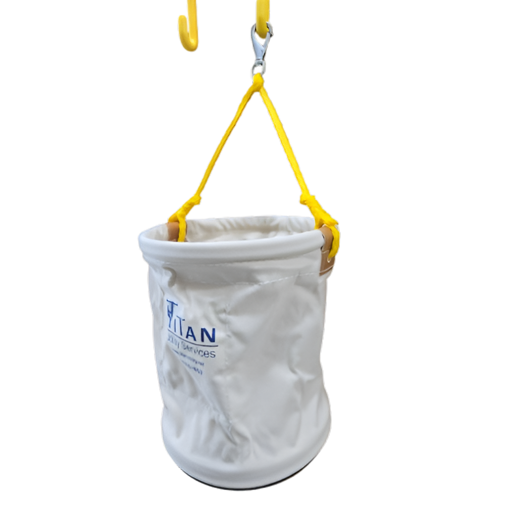 Estex 12in Round Canvas Tool Bucket with Swivel Snap and Plastic Bottom 2070-R67