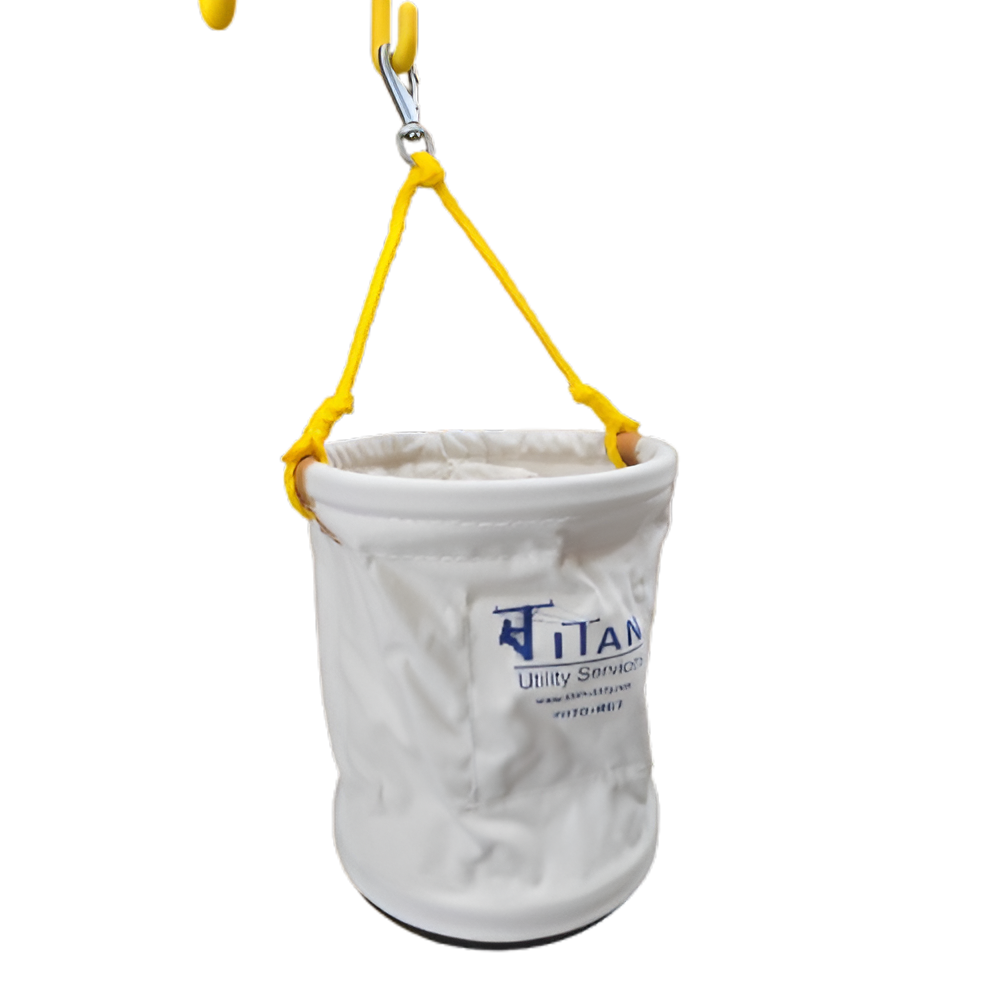 Estex 12in Round Canvas Tool Bucket with Swivel Snap and Plastic Bottom 2070-R67