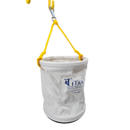 Estex 12in Round Canvas Tool Bucket with Swivel Snap and Plastic Bottom 2070-R67