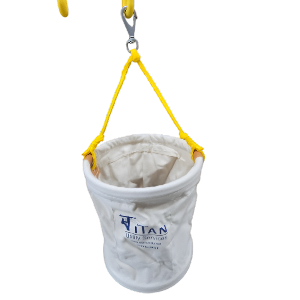 Estex 12in Round Canvas Tool Bucket with Swivel Snap and Plastic Bottom 2070-R67