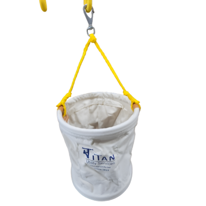 Estex 12in Round Canvas Tool Bucket with Swivel Snap and Plastic Bottom 2070-R67