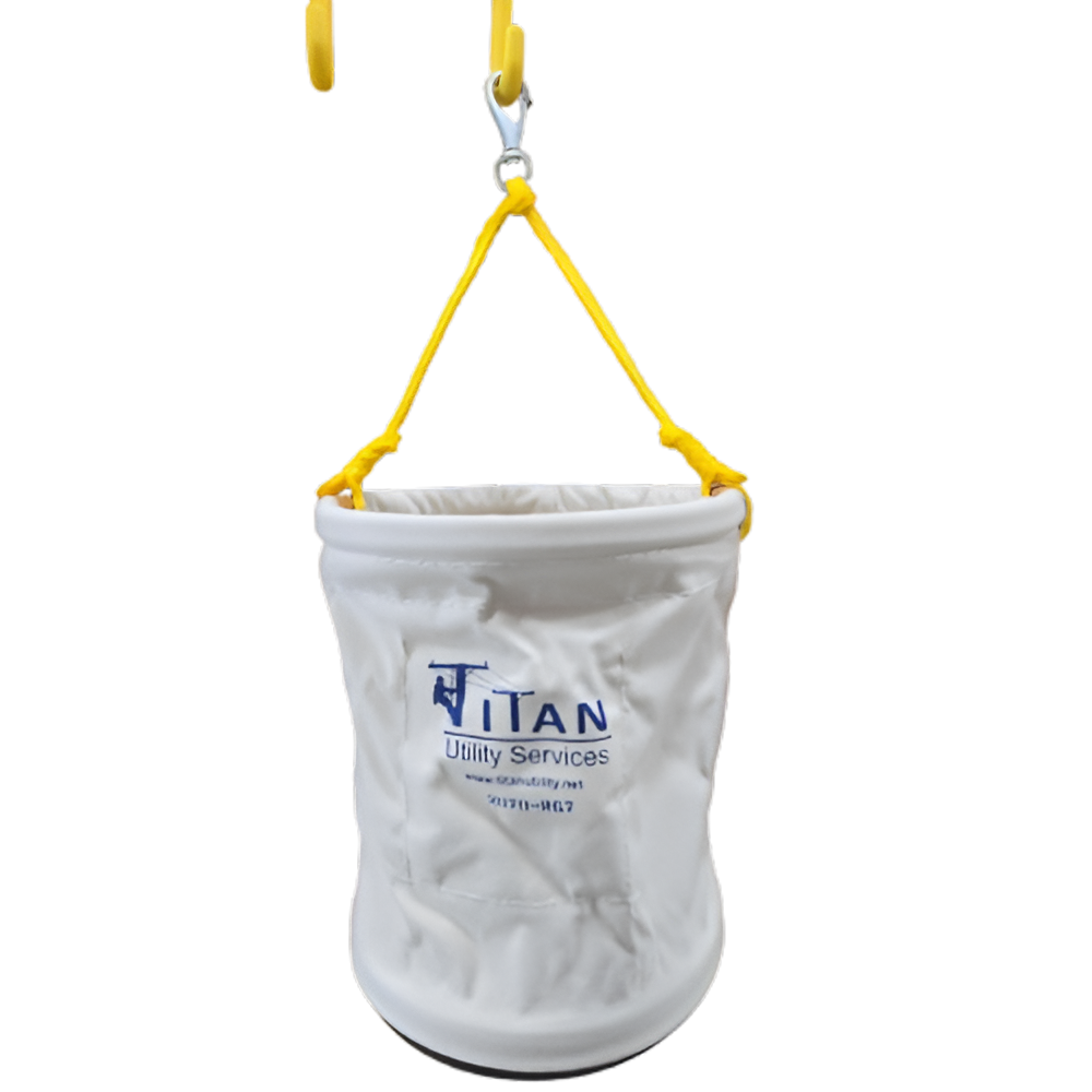 Estex 12in Round Canvas Tool Bucket with Swivel Snap and Plastic Bottom 2070-R67