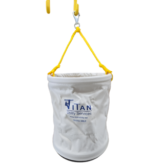 Estex 12in Round Canvas Tool Bucket with Swivel Snap and Plastic Bottom 2070-R67