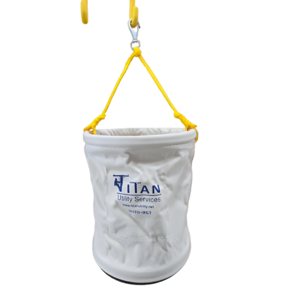 Estex 12in Round Canvas Tool Bucket with Swivel Snap and Plastic Bottom 2070-R67