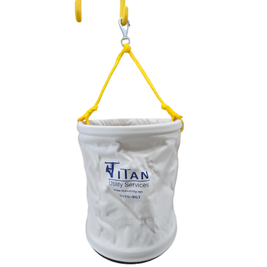 Estex 12in Round Canvas Tool Bucket with Swivel Snap and Plastic Bottom 2070-R67