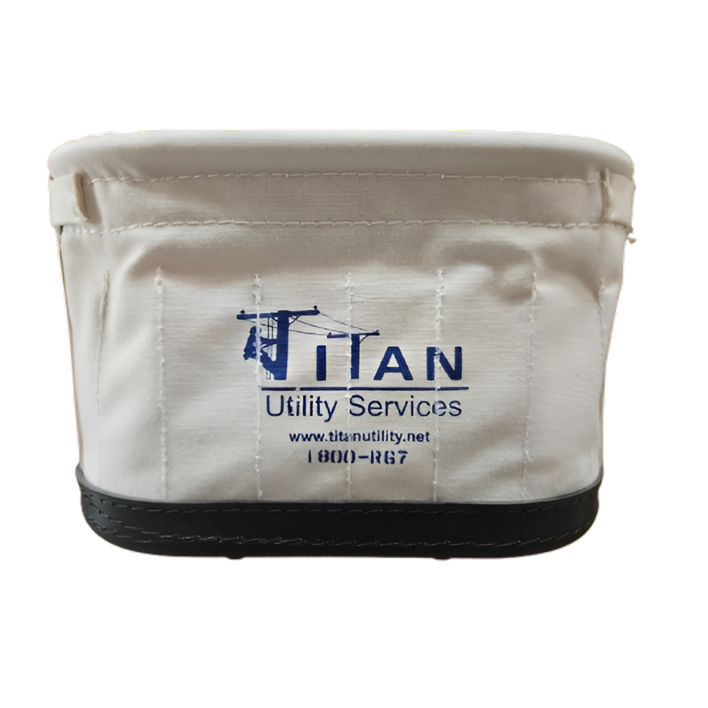 Estex Oval Aerial Tool Bucket 6 Pocket Canvas with Plastic Bottom 1800-R67