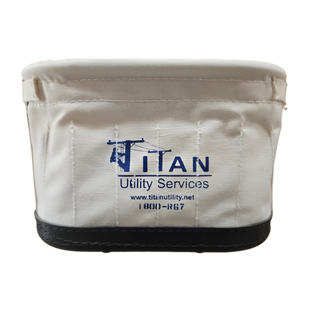 Estex Oval Aerial Tool Bucket 6 Pocket Canvas with Plastic Bottom 1800-R67