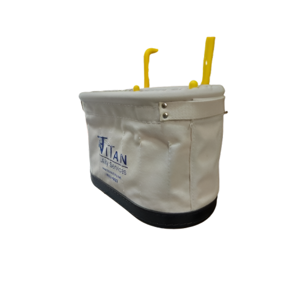 Estex Oval Aerial Tool Bucket 6 Pocket Canvas with Plastic Bottom 1800-R67