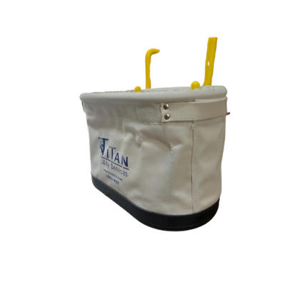 Estex Oval Aerial Tool Bucket 6 Pocket Canvas with Plastic Bottom 1800-R67