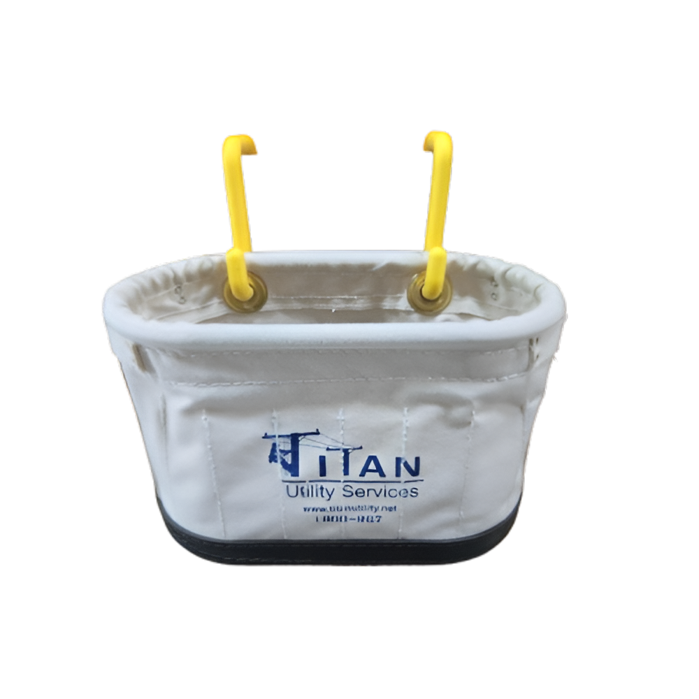 Estex Oval Aerial Tool Bucket 6 Pocket Canvas with Plastic Bottom 1800-R67