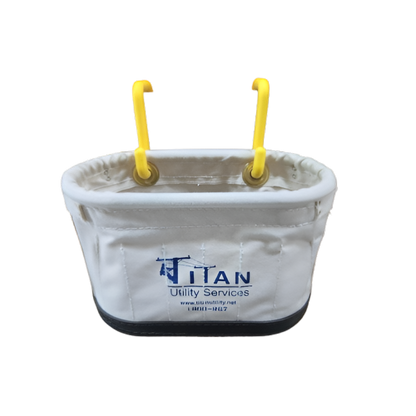Estex Oval Aerial Tool Bucket 6 Pocket Canvas with Plastic Bottom 1800-R67