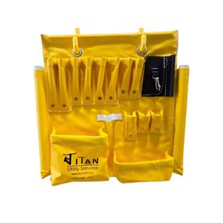 Estex Aerial Tool Apron Board Yellow Vinyl Bucket Organizer 1829-DP-R67