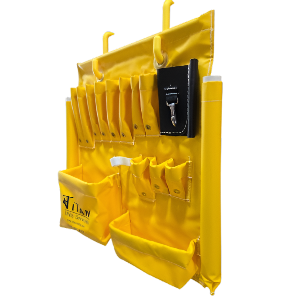 Estex Aerial Tool Apron Board Yellow Vinyl Bucket Organizer 1829-DP-R67