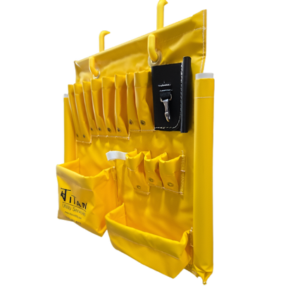 Estex Aerial Tool Apron Board Yellow Vinyl Bucket Organizer 1829-DP-R67