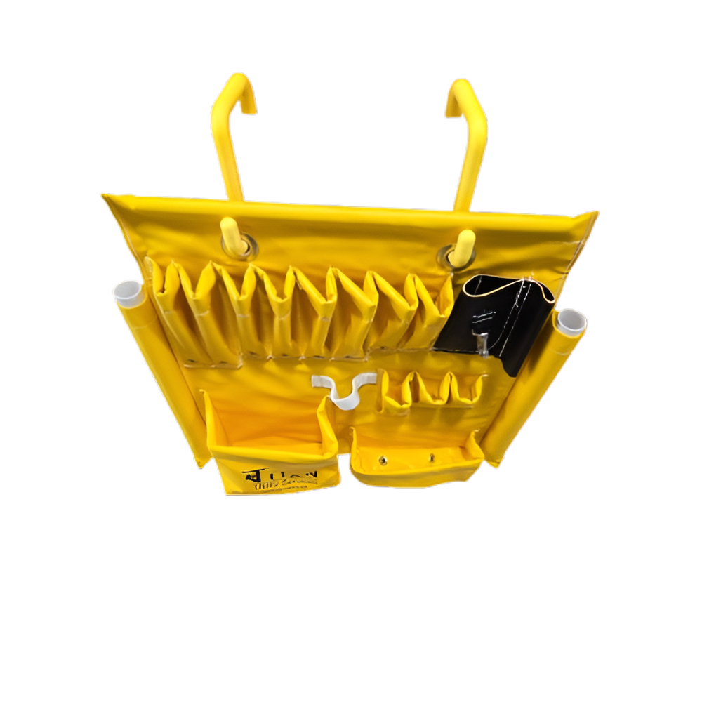 Estex Aerial Tool Apron Board Yellow Vinyl Bucket Organizer 1829-DP-R67