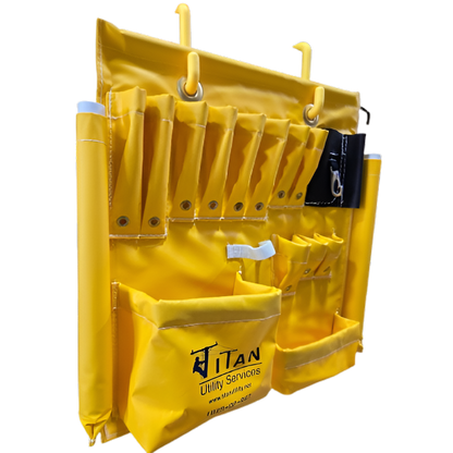 Estex Aerial Tool Apron Board Yellow Vinyl Bucket Organizer 1829-DP-R67